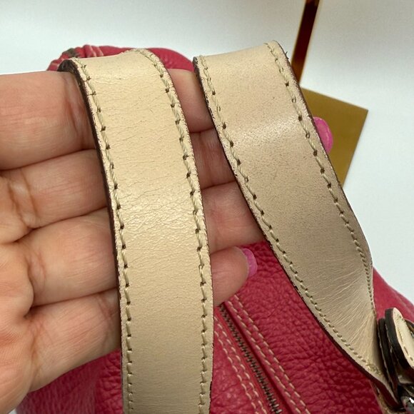 Pulicati Soft Leather Pink Satchel Bag - Picture 4 of 16